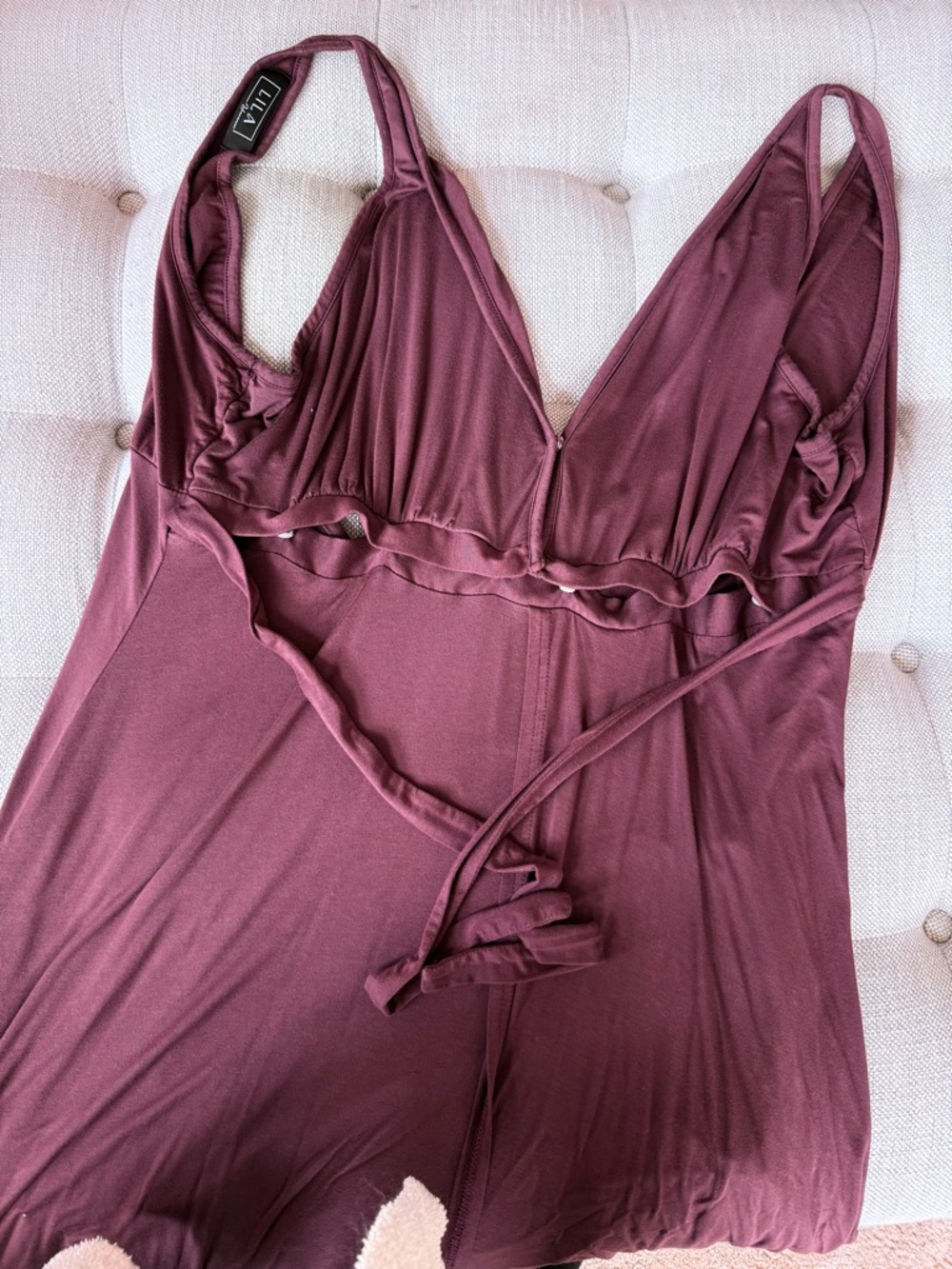 JULIET LABOR & POSTPARTUM GOWN - plum, full figure